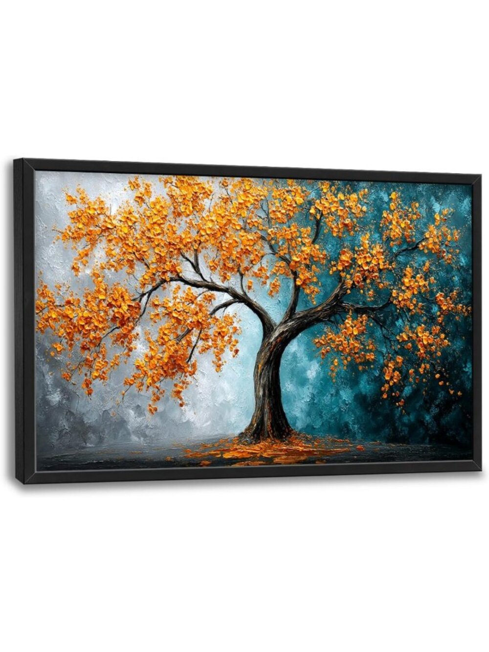 Large Tree of Life Wall Art - Modern Fall Landscape Canvas Print for Home Decor